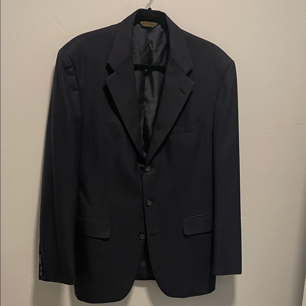 Southwick Navy Men's Striped Blazer